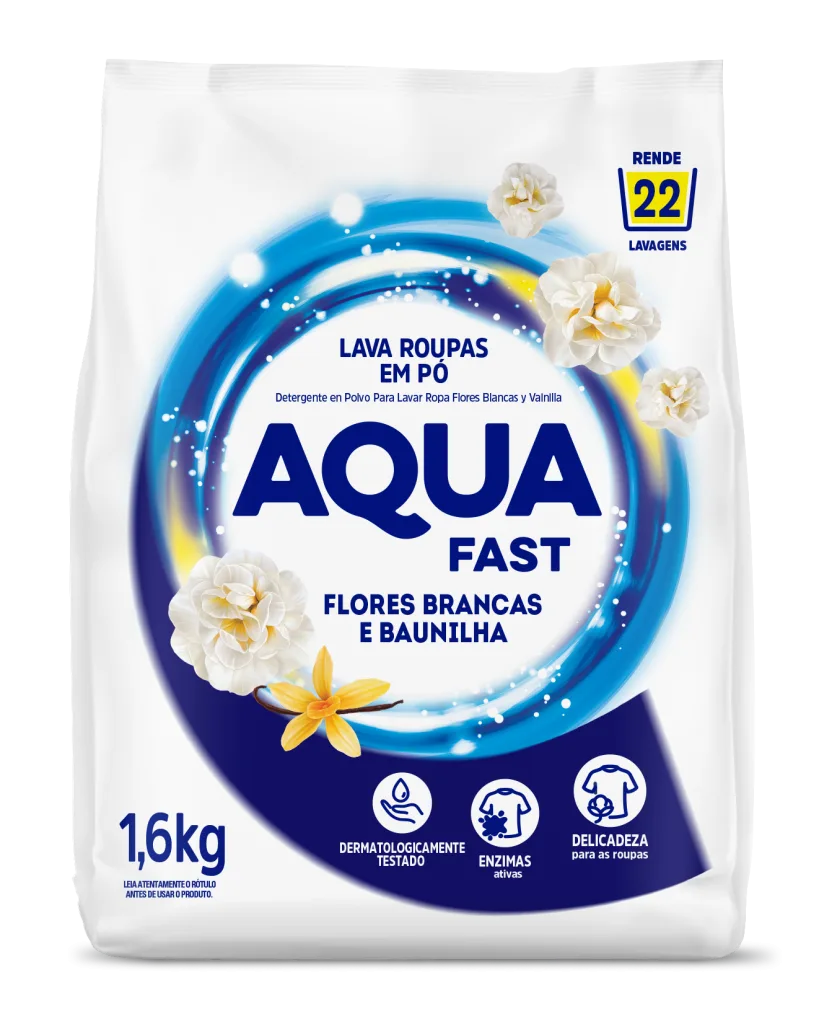 Lava Roupas em Pó Flores Brancas e Baunilha 1,6Kg