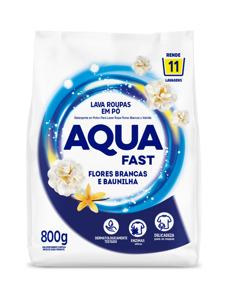 Lava Roupas em Pó Flores Brancas e Baunilha 800g