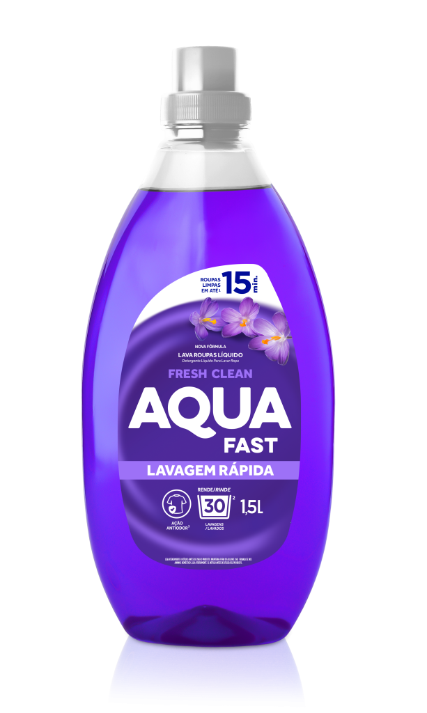 Lava Roupas Líquido Lavagem Rápida Fresh Clean 1,5L