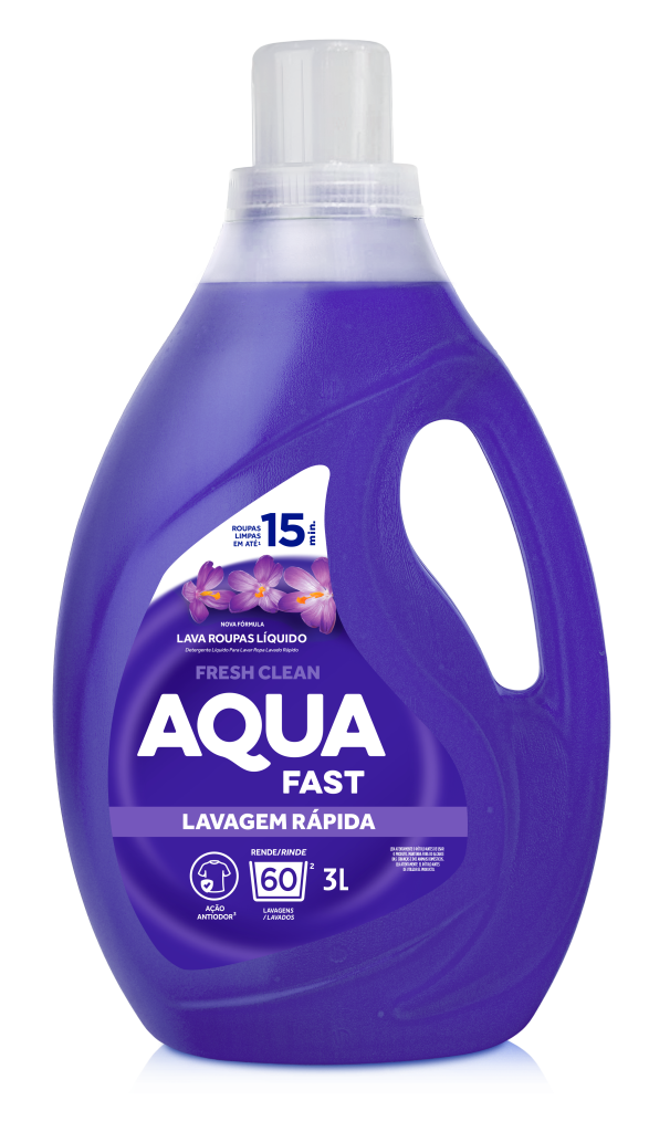 Lava Roupas Líquido Lavagem Rápida Fresh Clean 3L