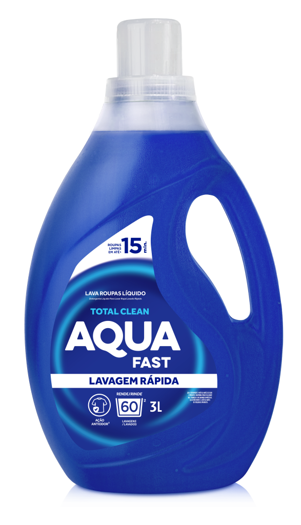 Lava Roupas Líquido Lavagem Rápida Total Clean 3L